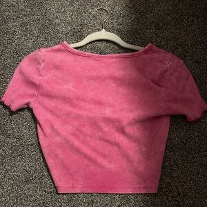 wild fable knot shirt cropped